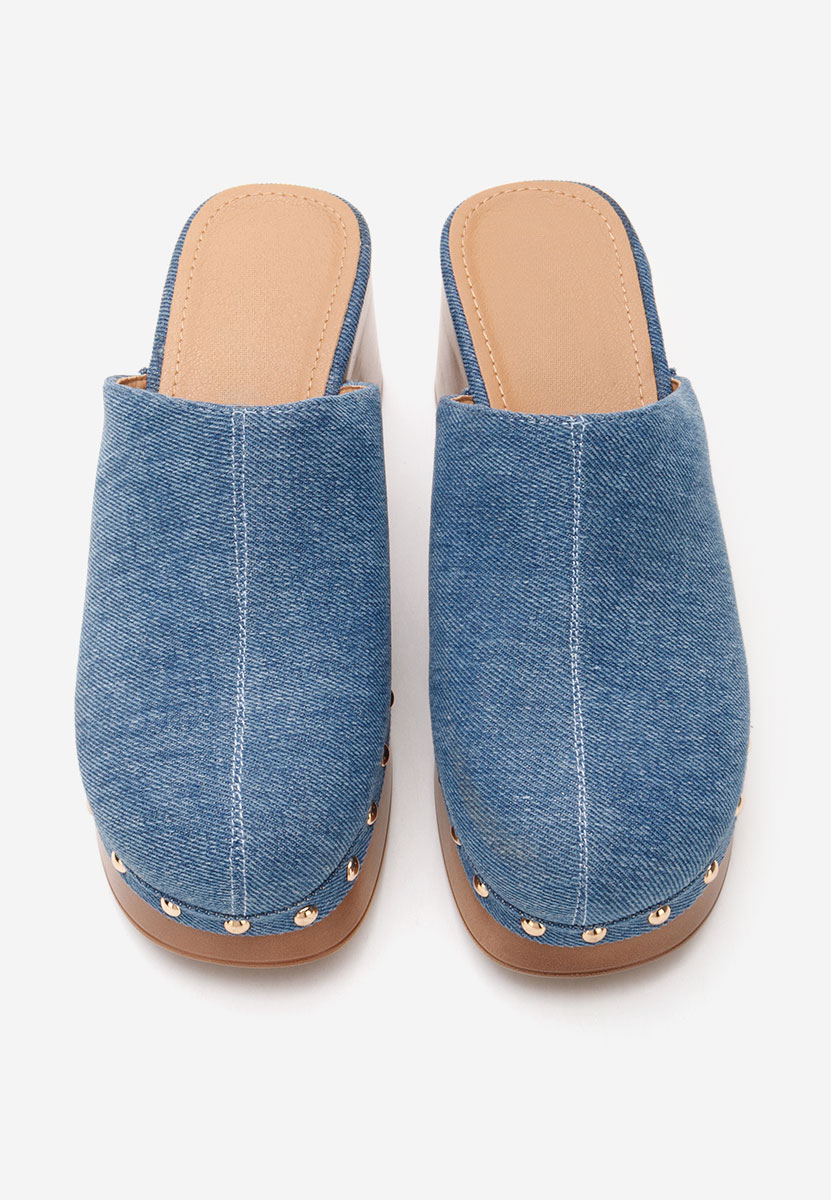 Saboti cu toc Lisacora denim