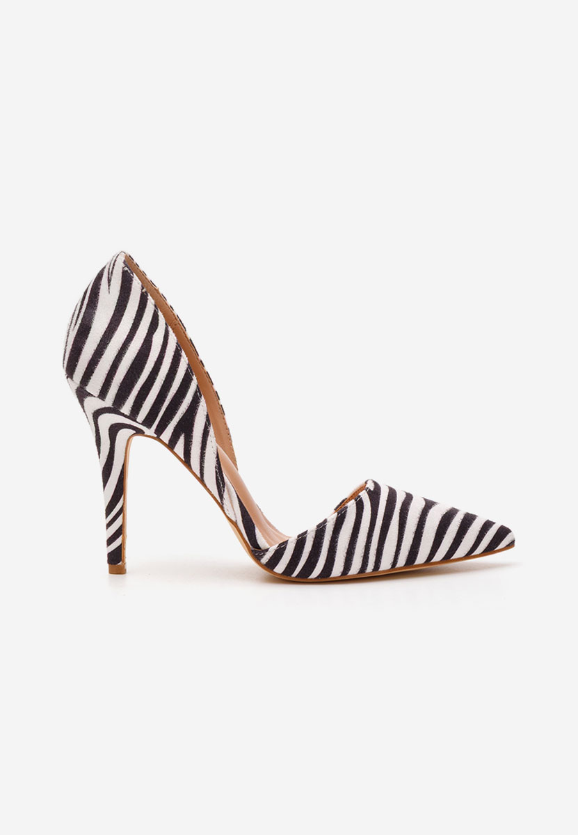 Pantofi cu toc stiletto Theola zebra