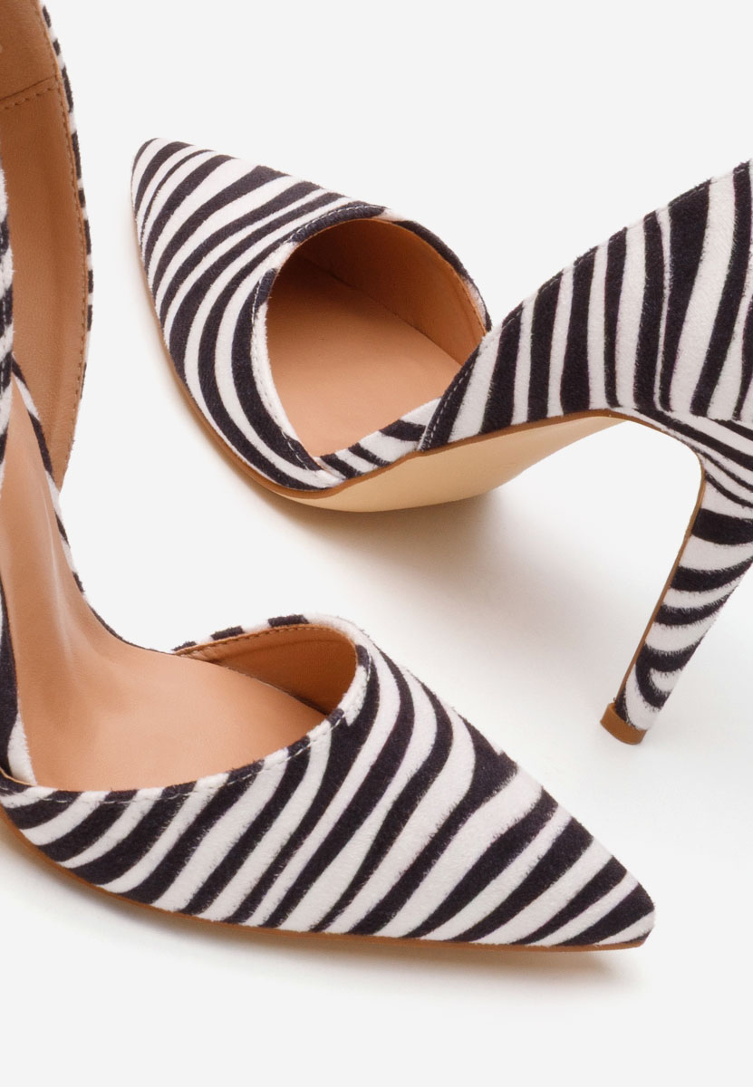 Pantofi cu toc stiletto Theola zebra