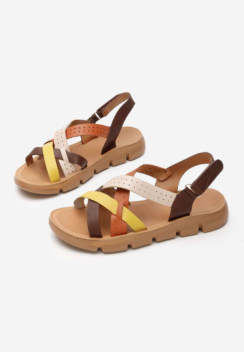 Sandale fara toc Julanca multicolore