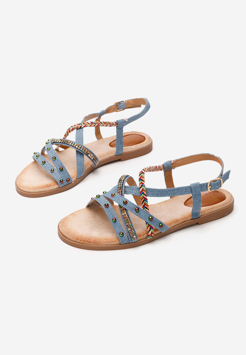 Sandale fara toc Rozanne denim