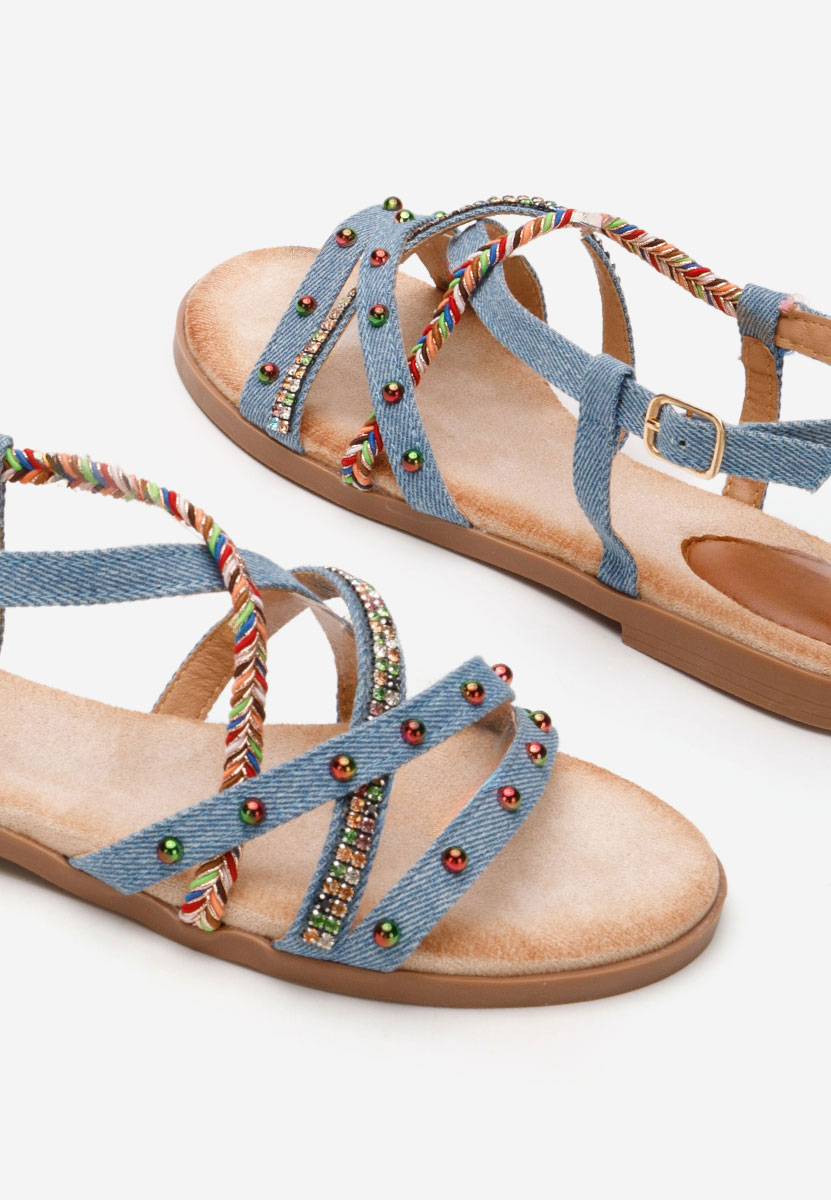 Sandale fara toc Rozanne denim