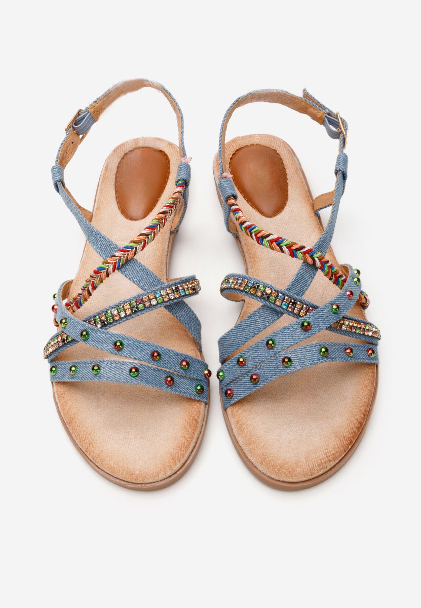 Sandale fara toc Rozanne denim