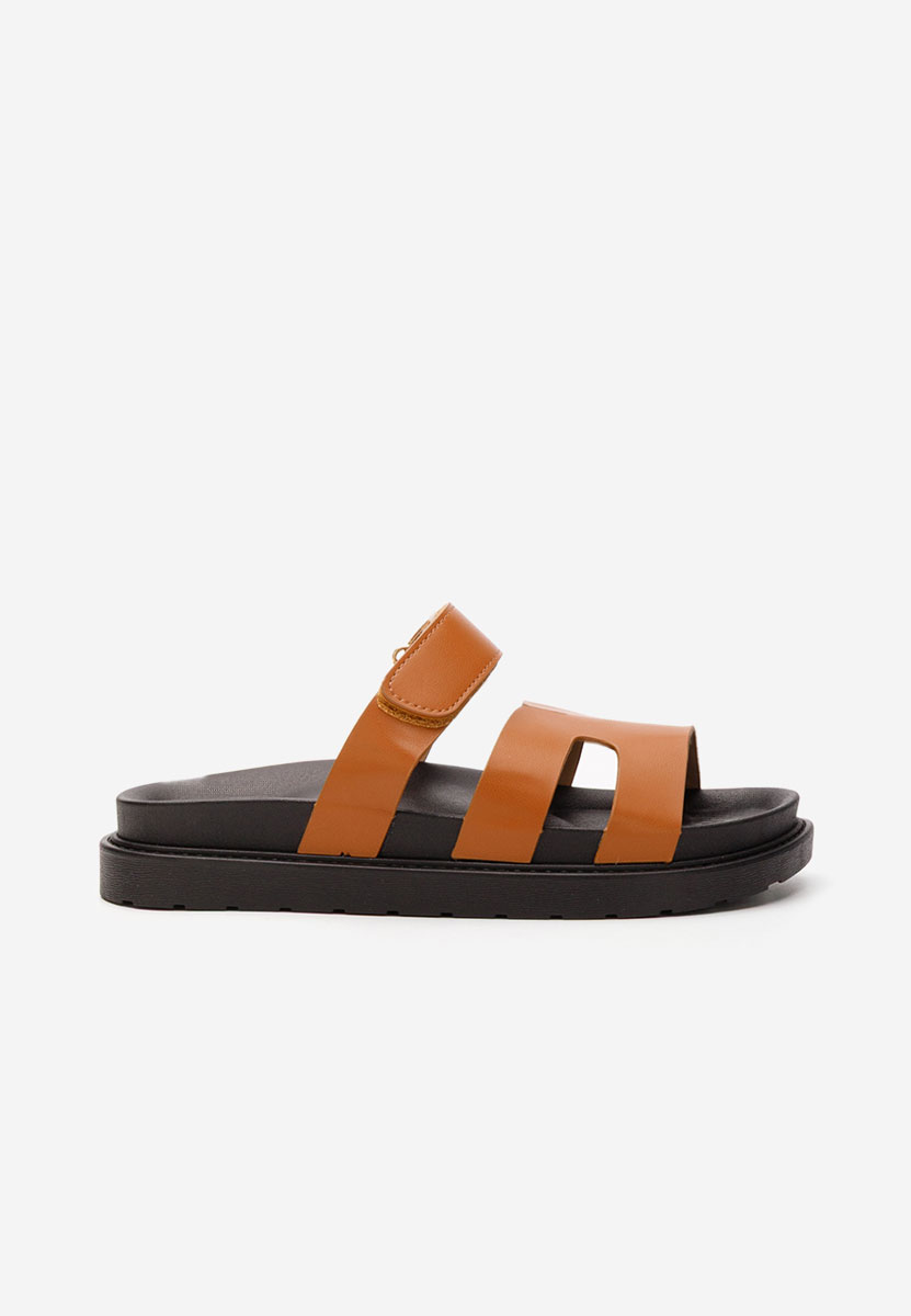 Papuci cu platformă Jaclyn camel