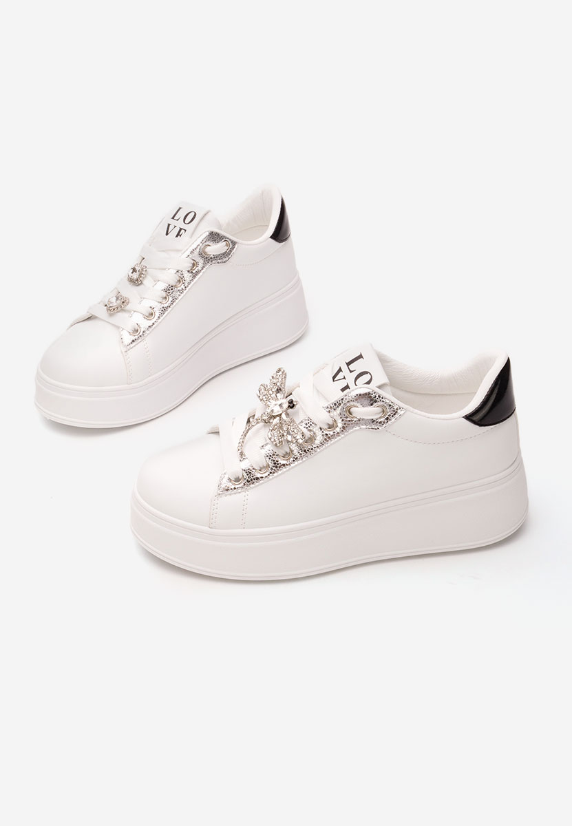 Sneakers cu platformă Xyara albi
