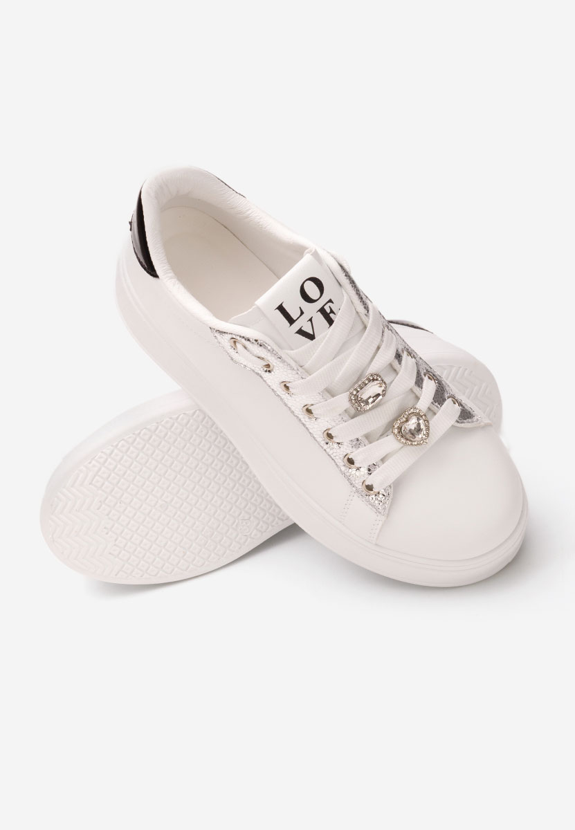 Sneakers cu platformă Xyara albi