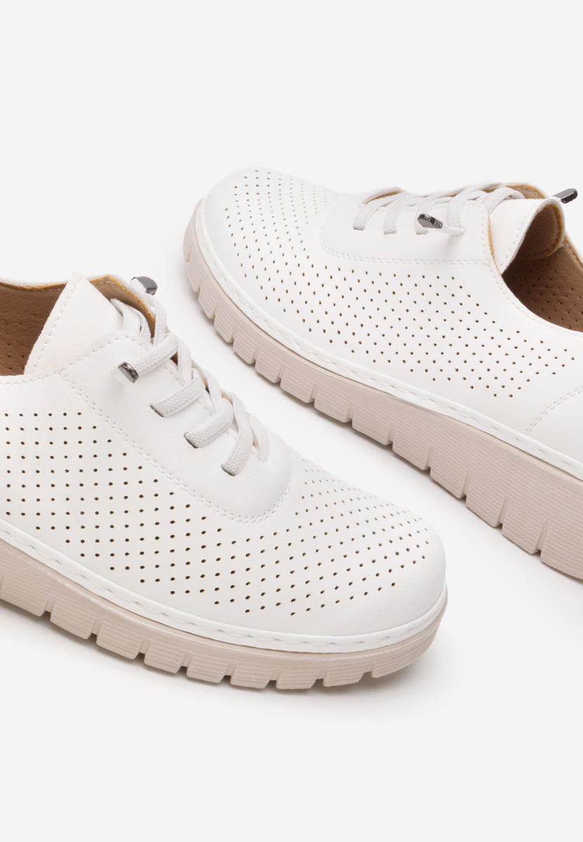 Pantofi casual dama Heldma albi