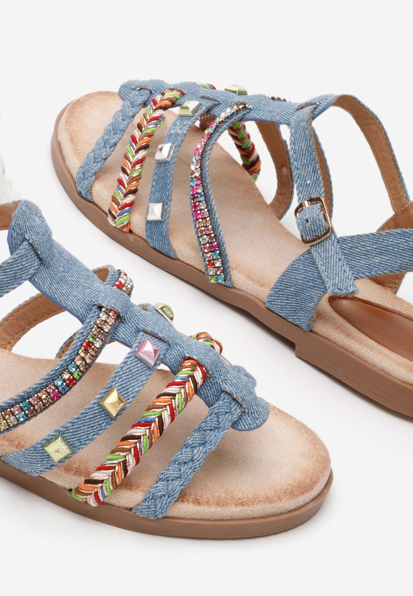Sandale fara toc Juliensa denim