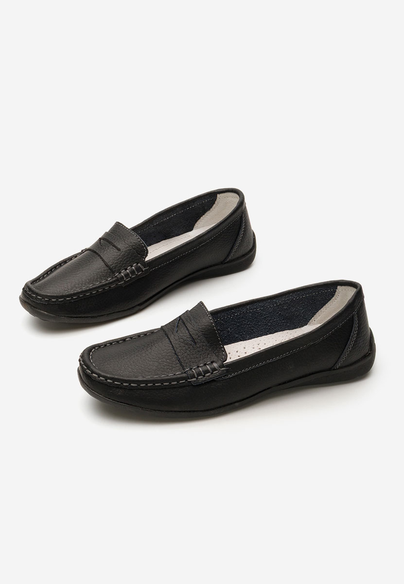 Mocasini dama piele Cheria negri