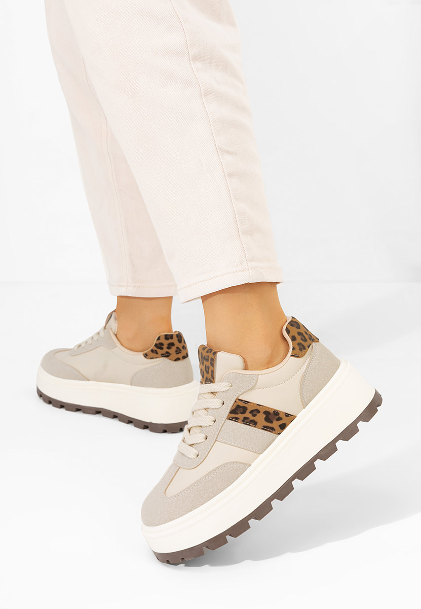 Sneakers cu platformă Estephany bej