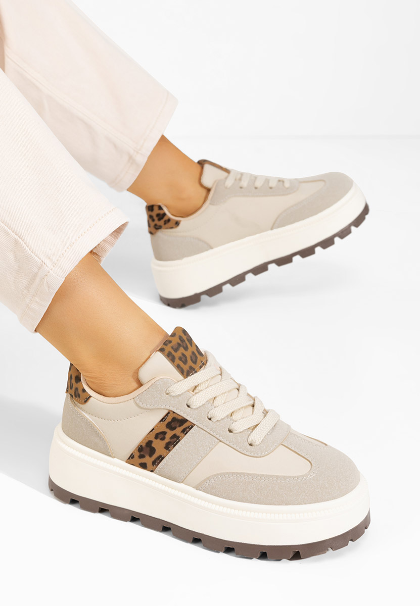 Sneakers cu platformă Estephany bej