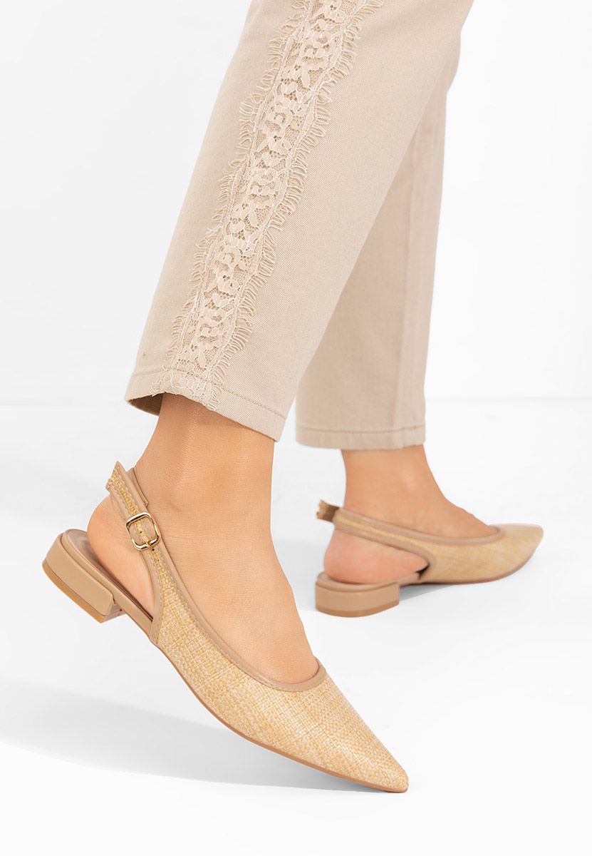 Pantofi slingback Kattina kaki