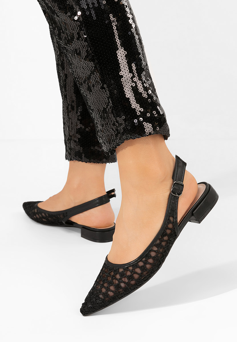 Pantofi slingback Alysya negri