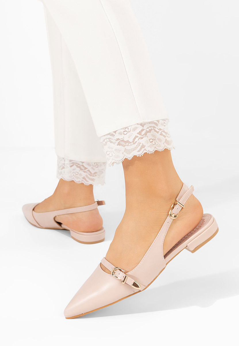 Pantofi slingback Elyssa bej