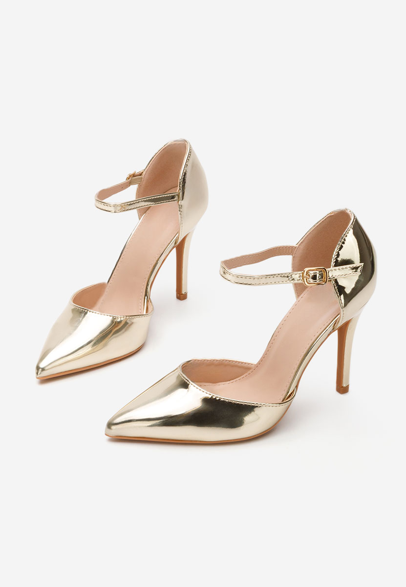 Pantofi cu toc eleganti Dottie aurii
