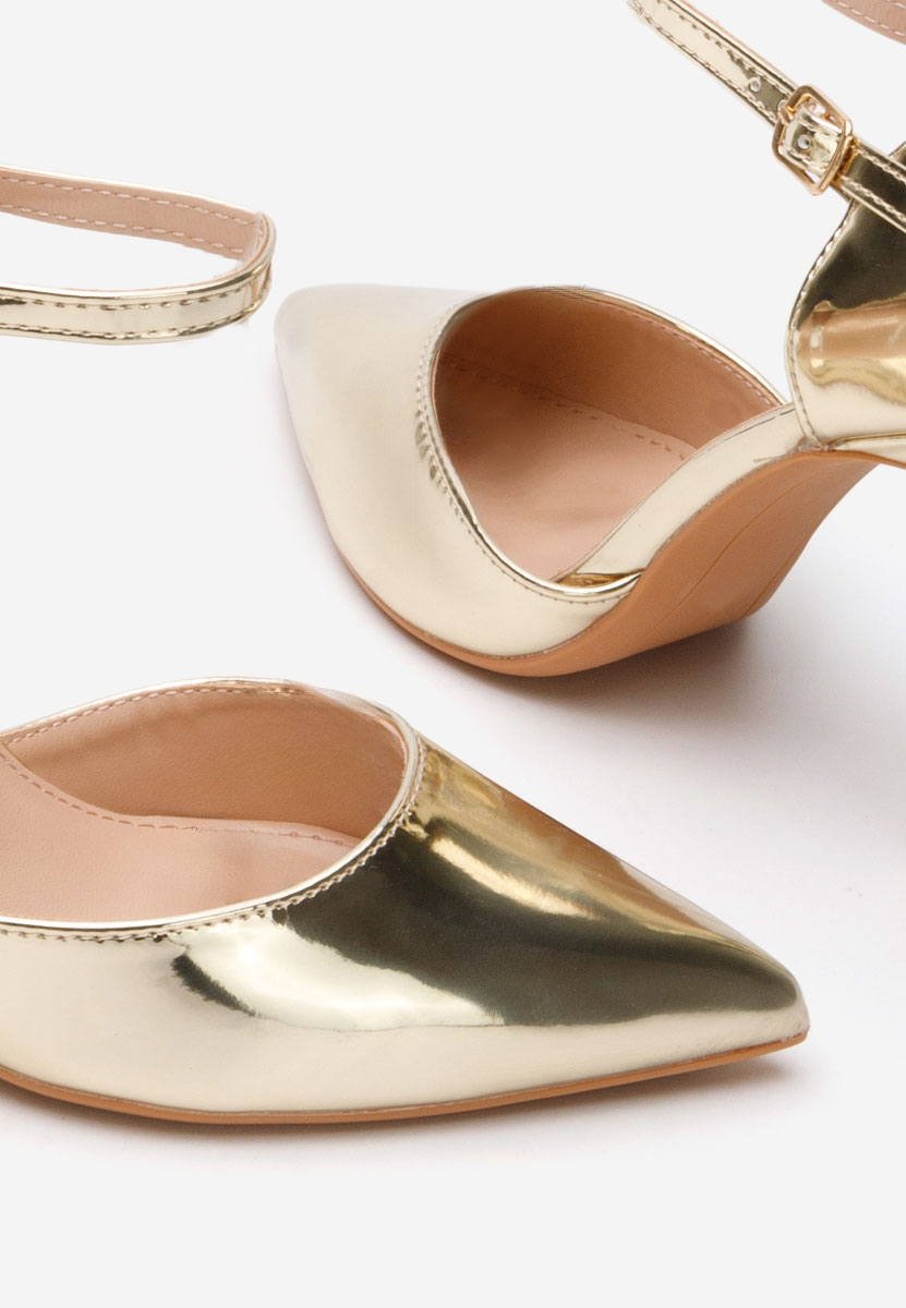 Pantofi cu toc eleganti Dottie aurii