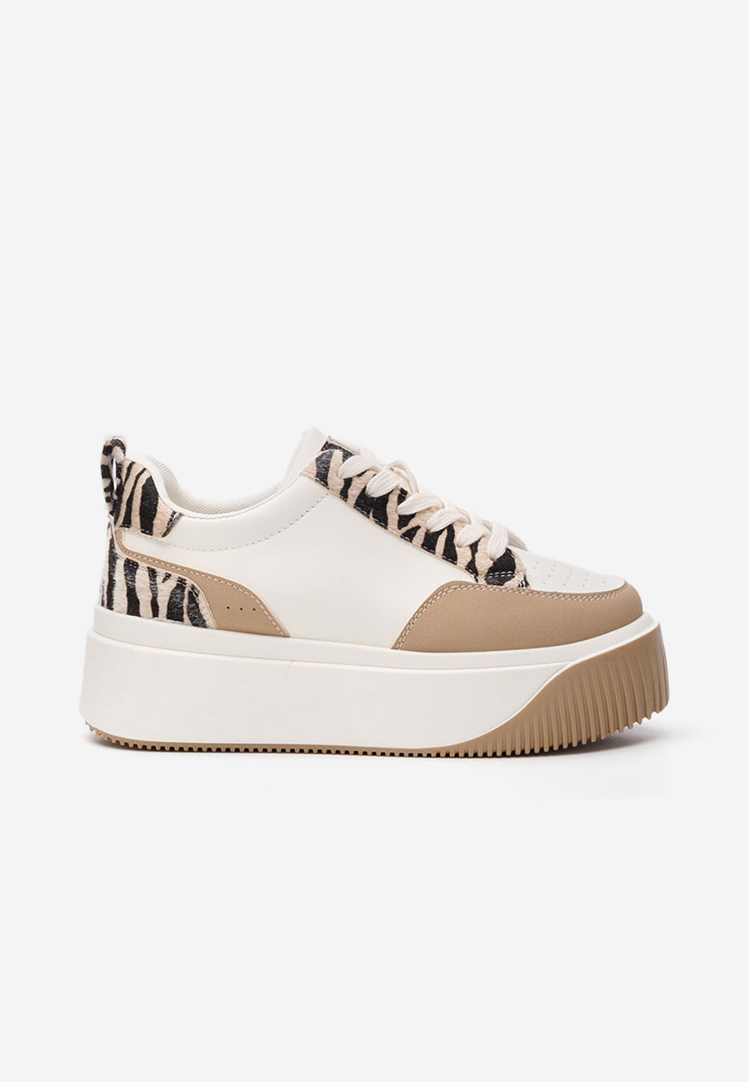 Sneakers cu platformă Alexandrina zebra
