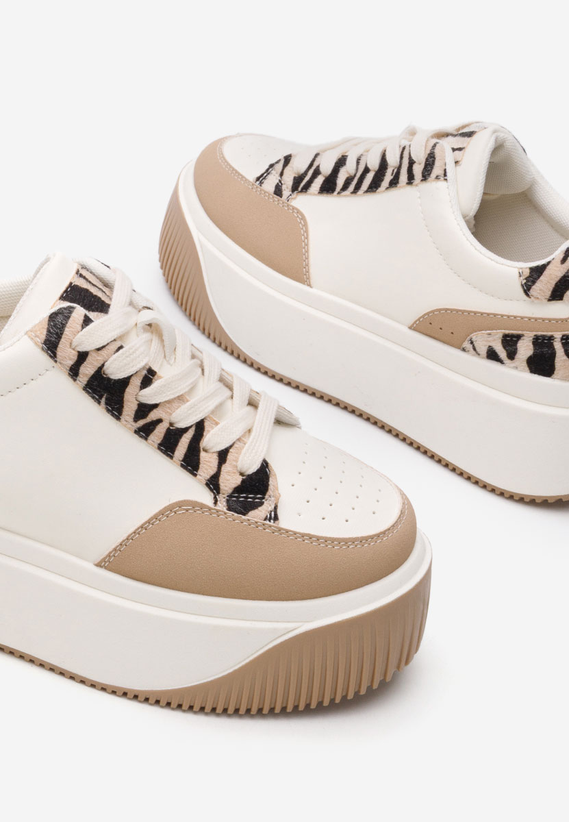 Sneakers cu platformă Alexandrina zebra