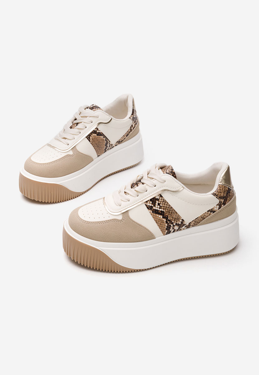 Sneakers cu platformă Selyana bej
