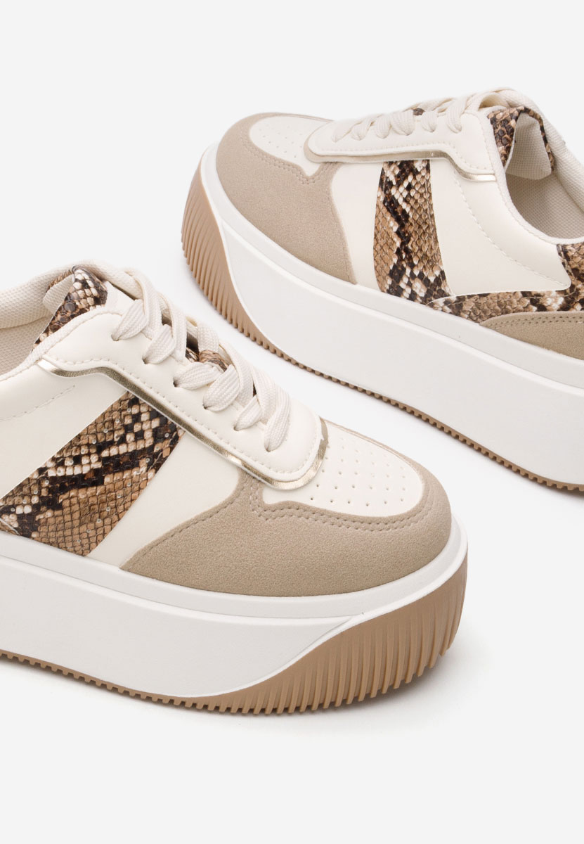 Sneakers cu platformă Selyana bej