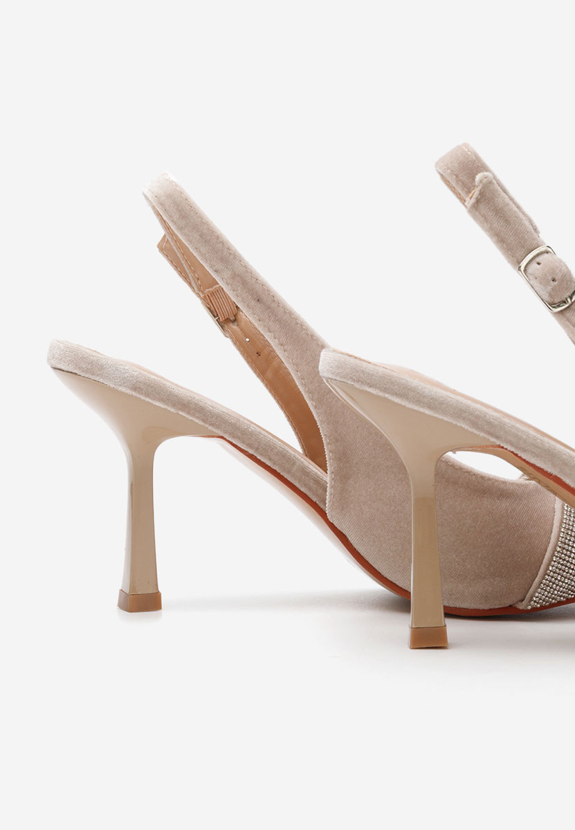 Pantofi slingback Menosia bej