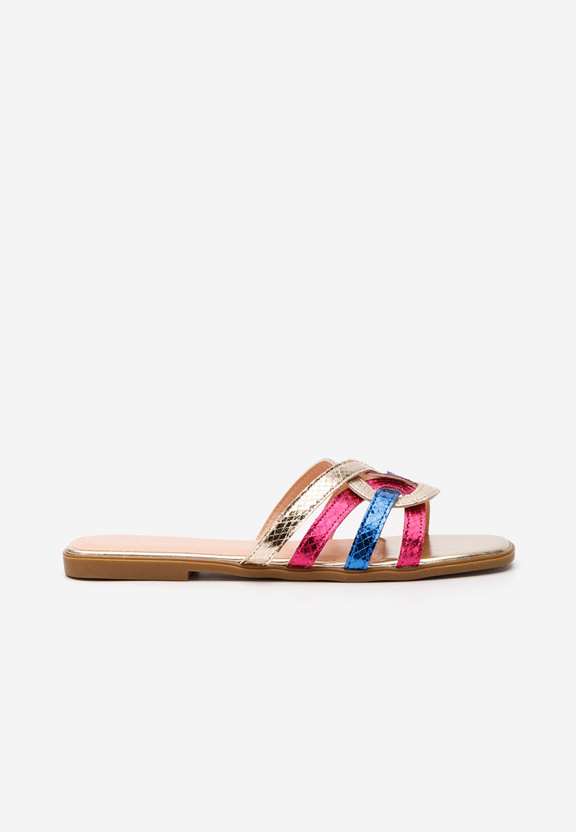 Papuci fara toc Anastasya multicolori