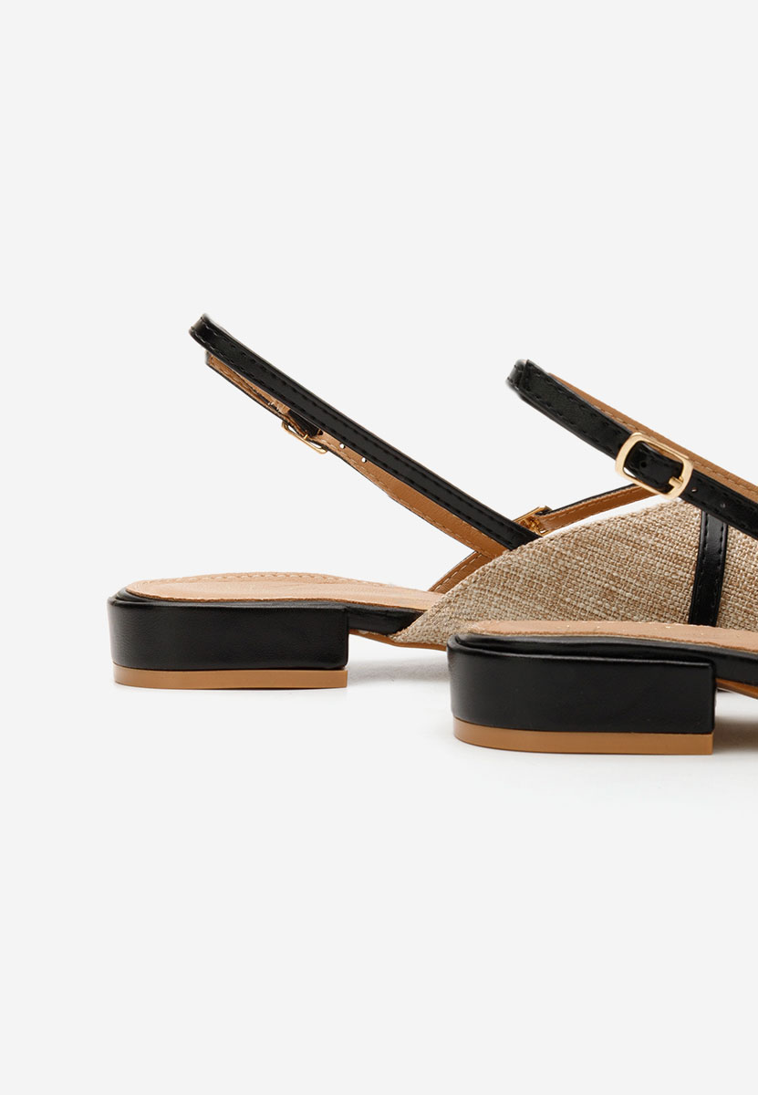 Pantofi slingback Agnees kaki
