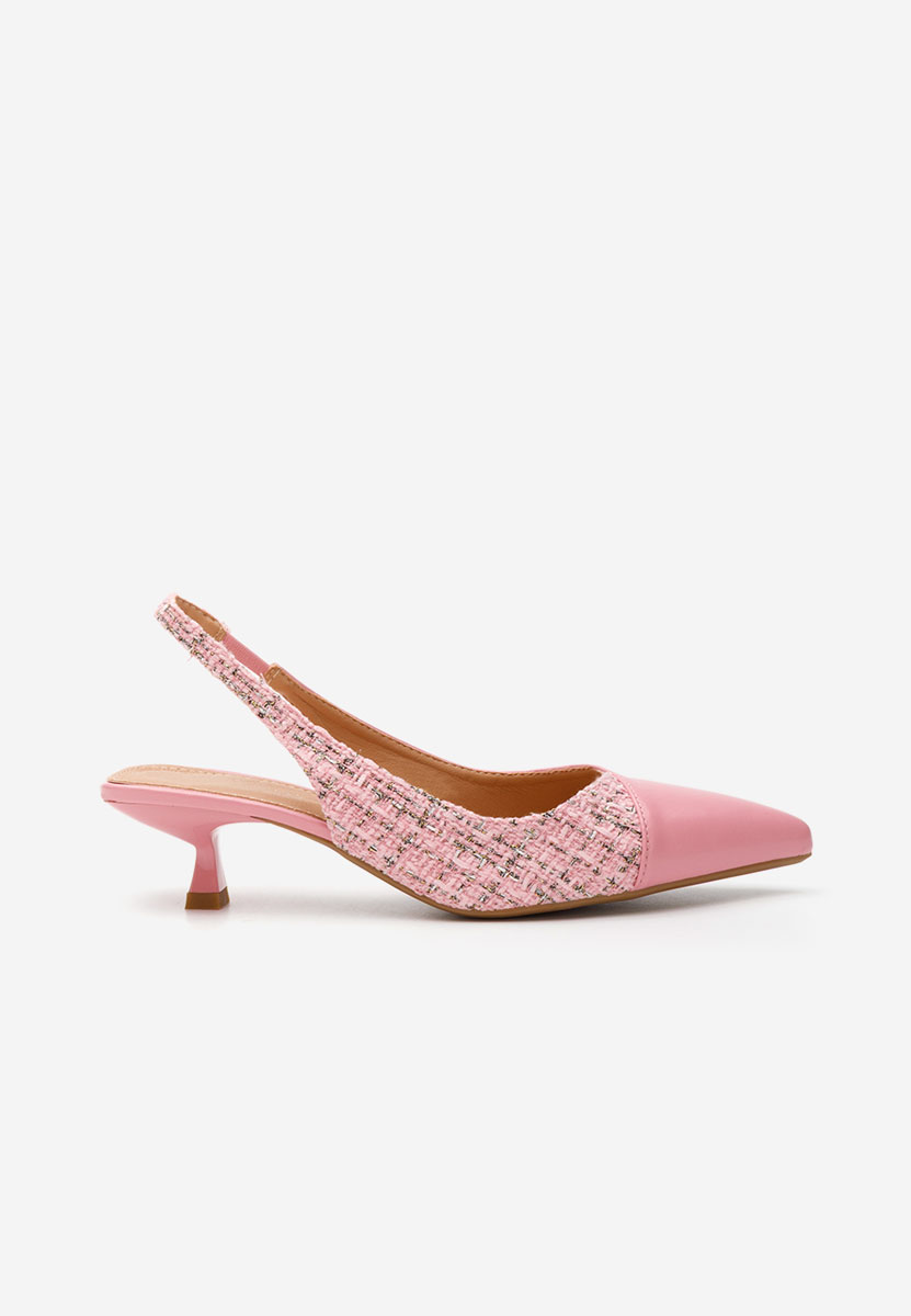 Pantofi slingback Danila roz