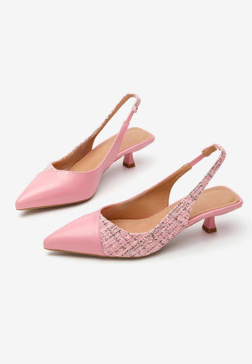 Pantofi slingback Danila roz