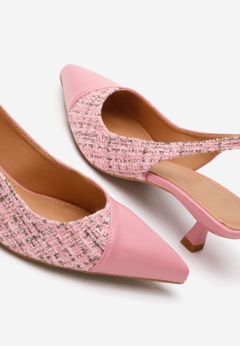 Pantofi slingback Danila roz