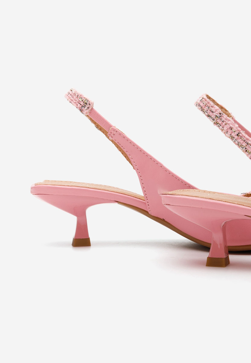 Pantofi slingback Danila roz