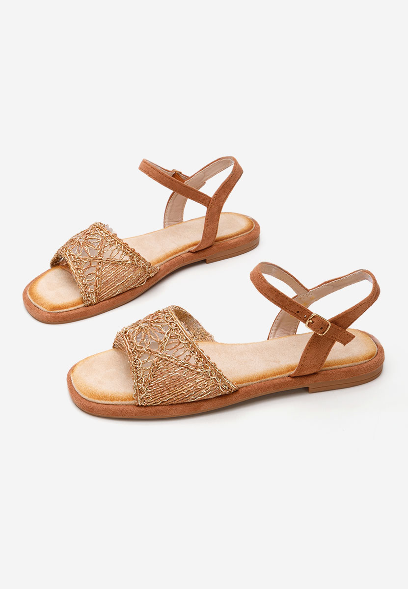 Sandale fara toc Welisa camel