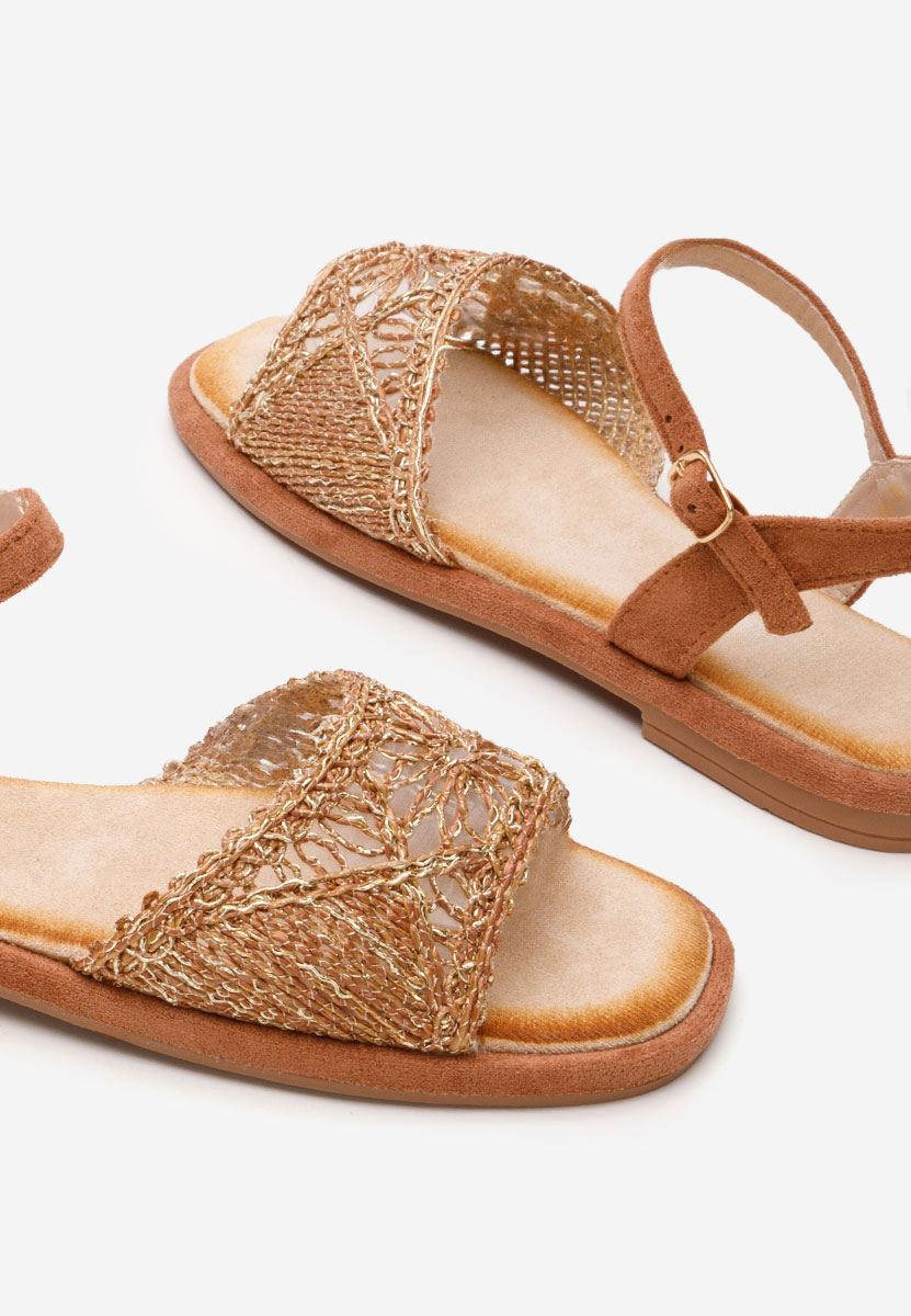 Sandale fara toc Welisa camel