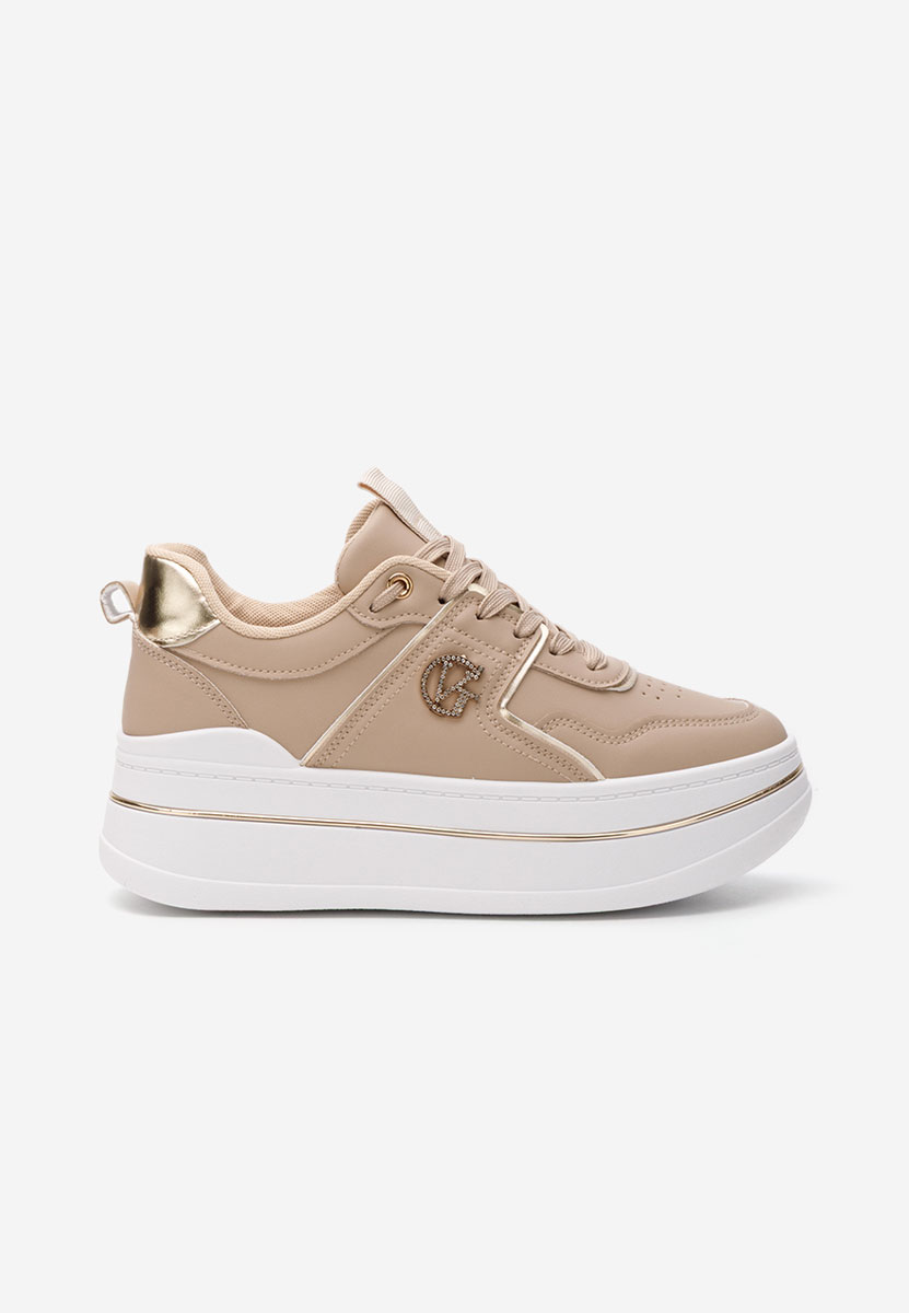 Sneakers cu platformă Kitty kaki