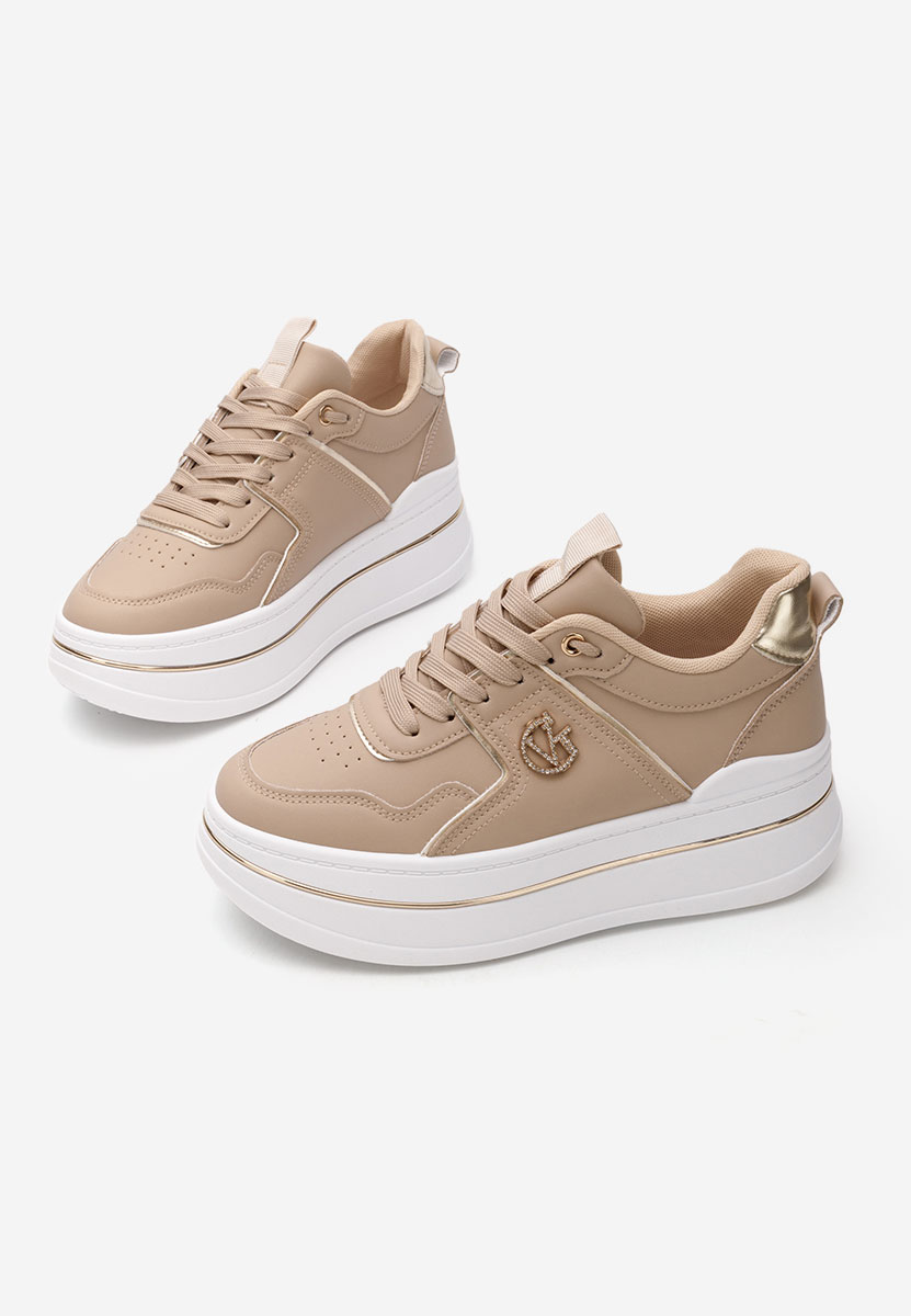 Sneakers cu platformă Kitty kaki