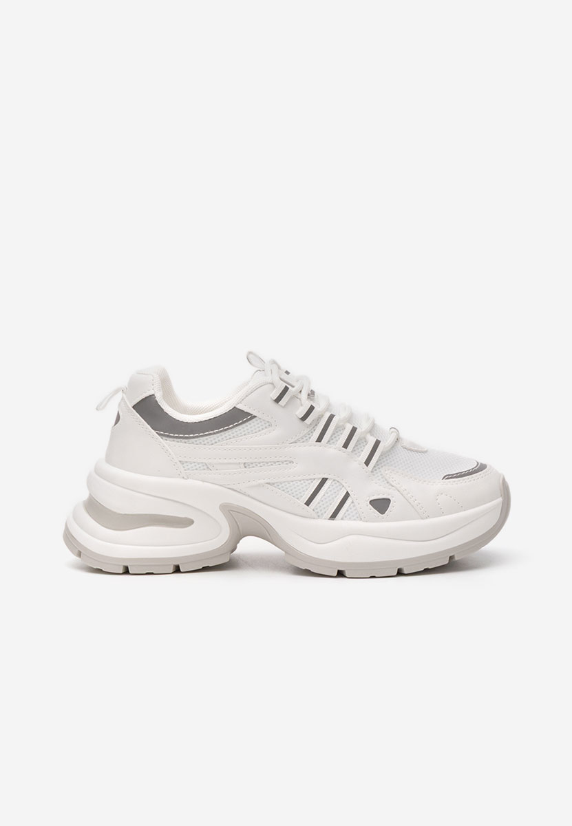 Sneakers cu platforma Jenniffer albi