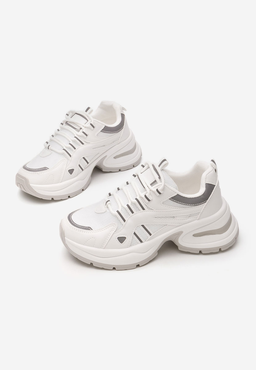 Sneakers cu platforma Jenniffer albi