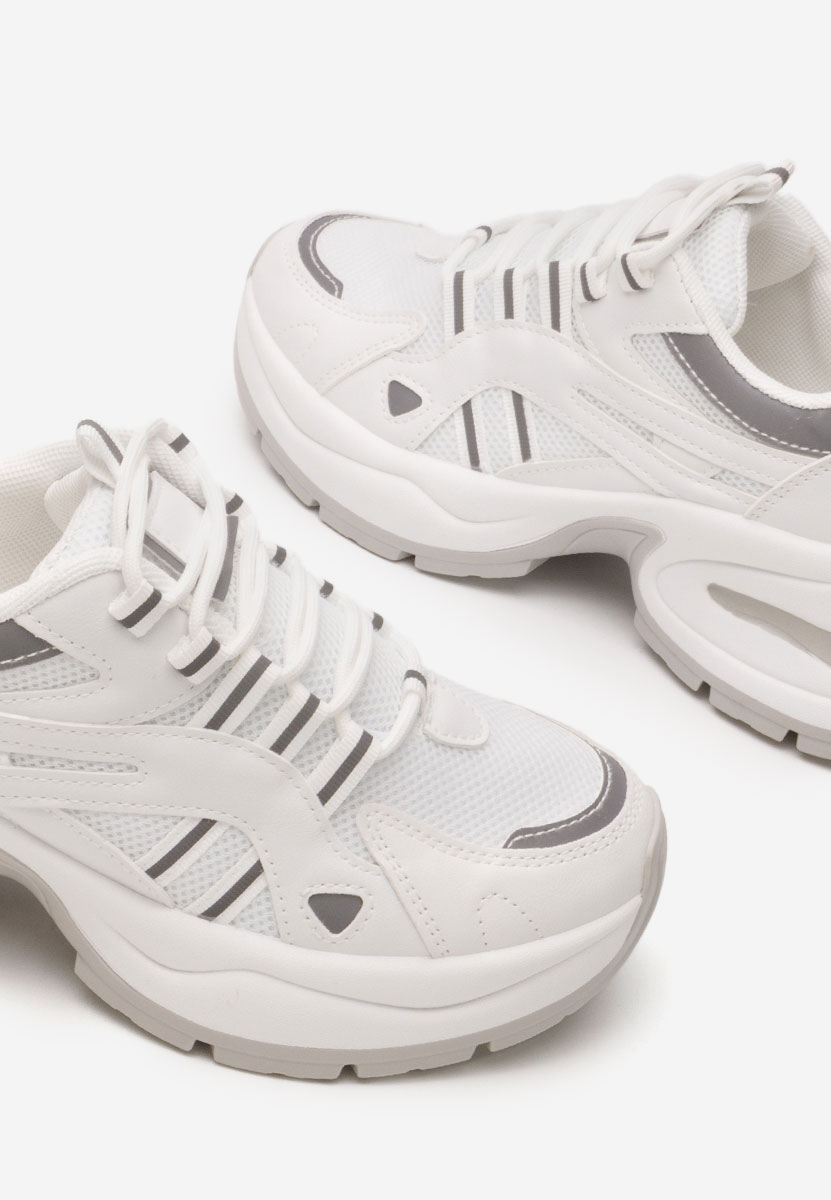Sneakers cu platforma Jenniffer albi