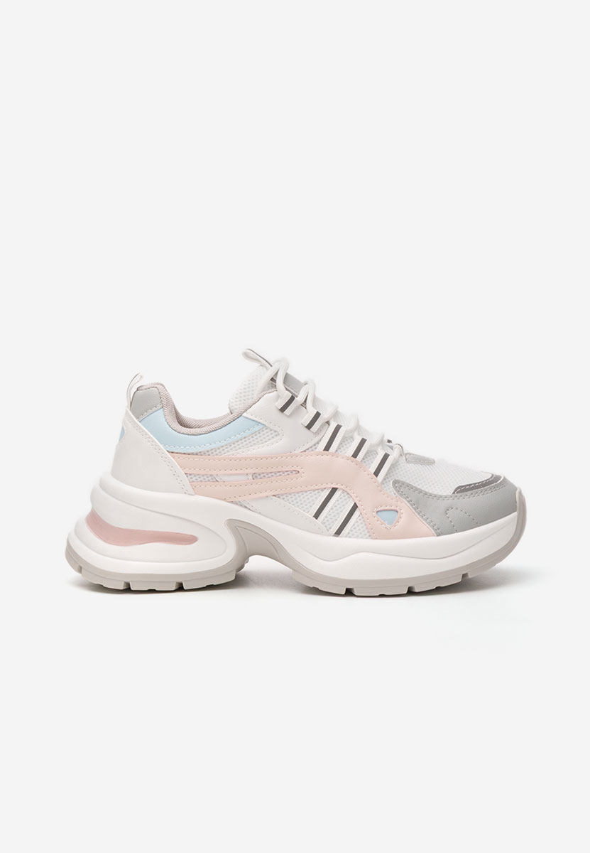 Sneakers cu platforma Jenniffer V2 albi