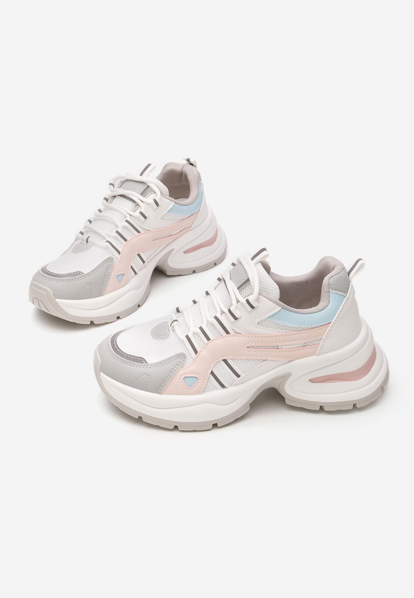 Sneakers cu platforma Jenniffer V2 albi