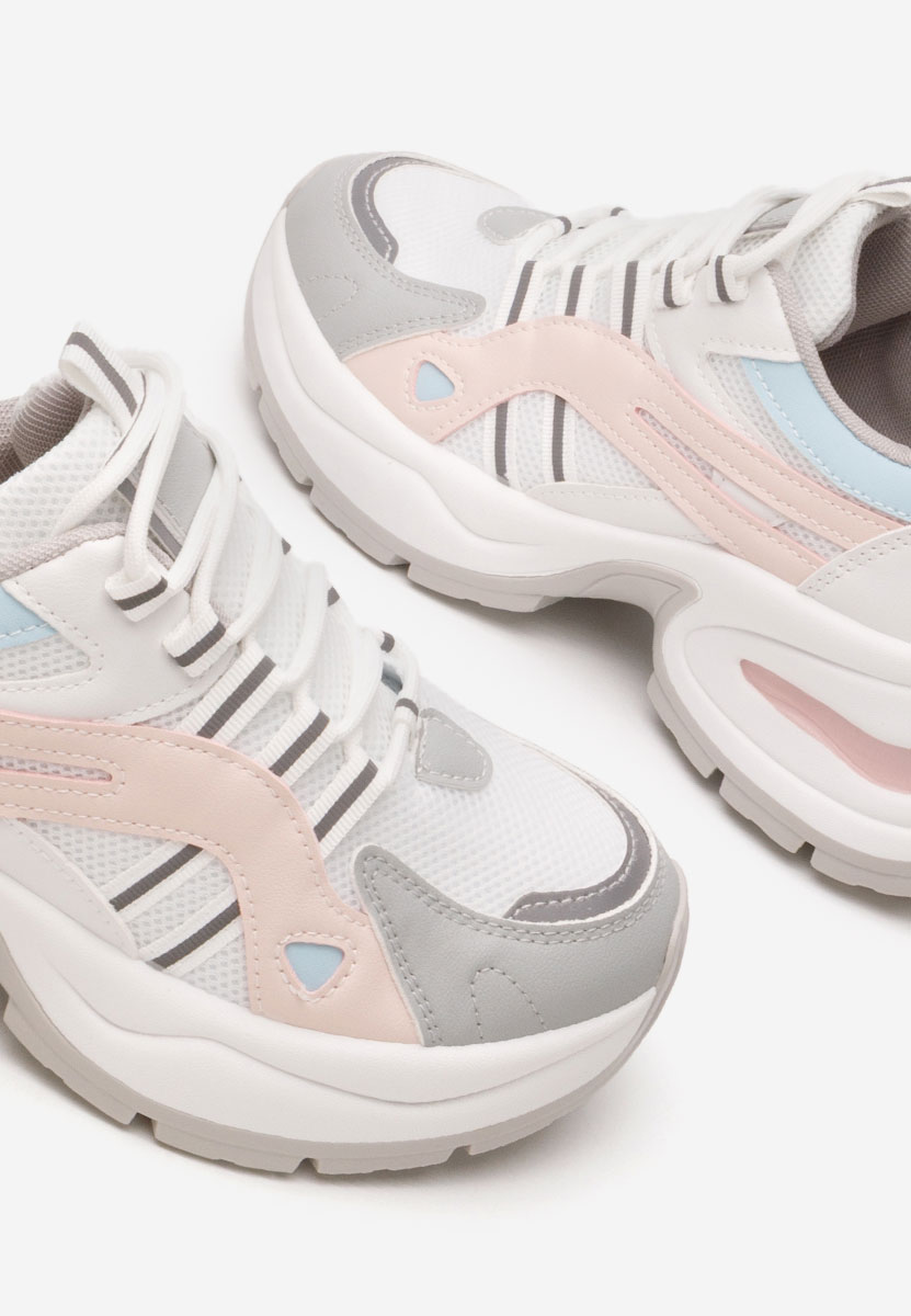 Sneakers cu platforma Jenniffer V2 albi