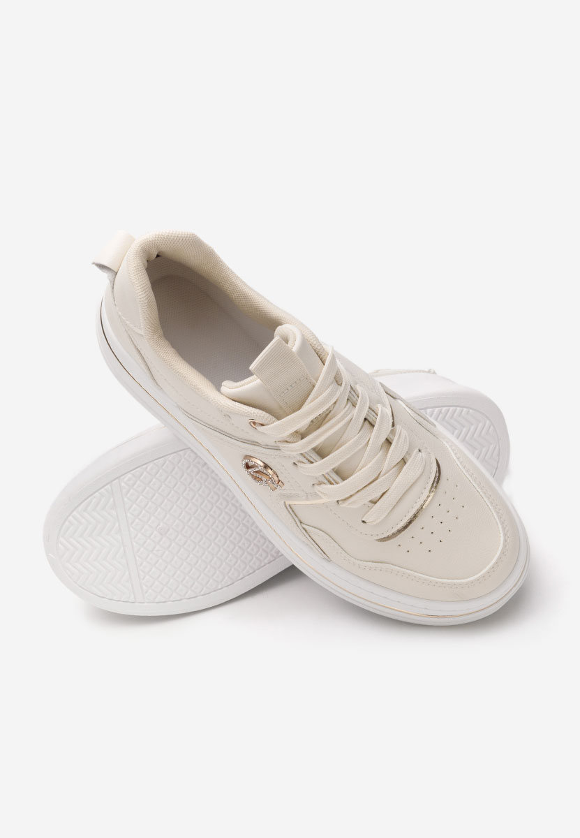 Sneakers cu platformă Kitty bej