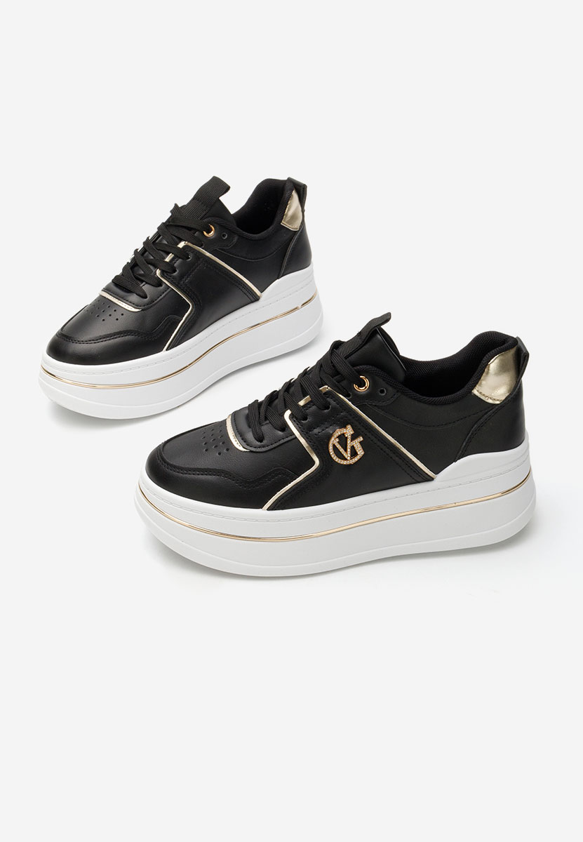 Sneakers cu platformă Kitty negri