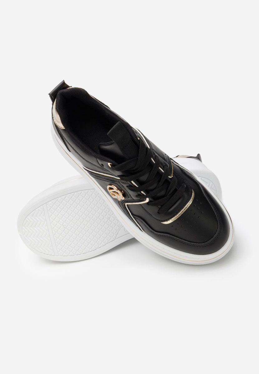 Sneakers cu platformă Kitty negri