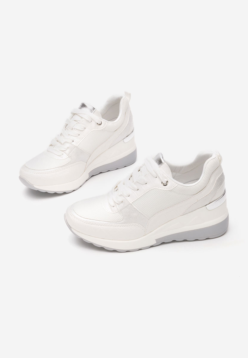 Sneakers dama cu platforma Alstoma albi