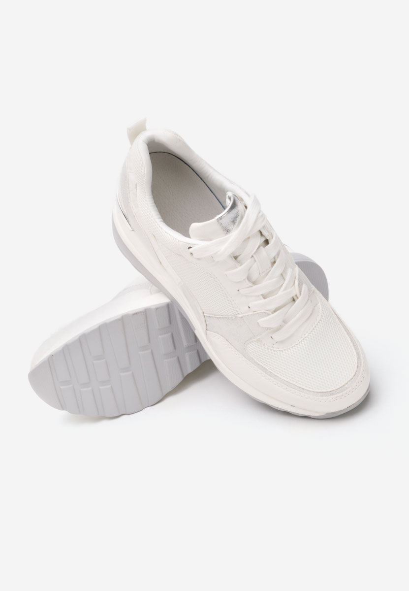 Sneakers dama cu platforma Alstoma albi