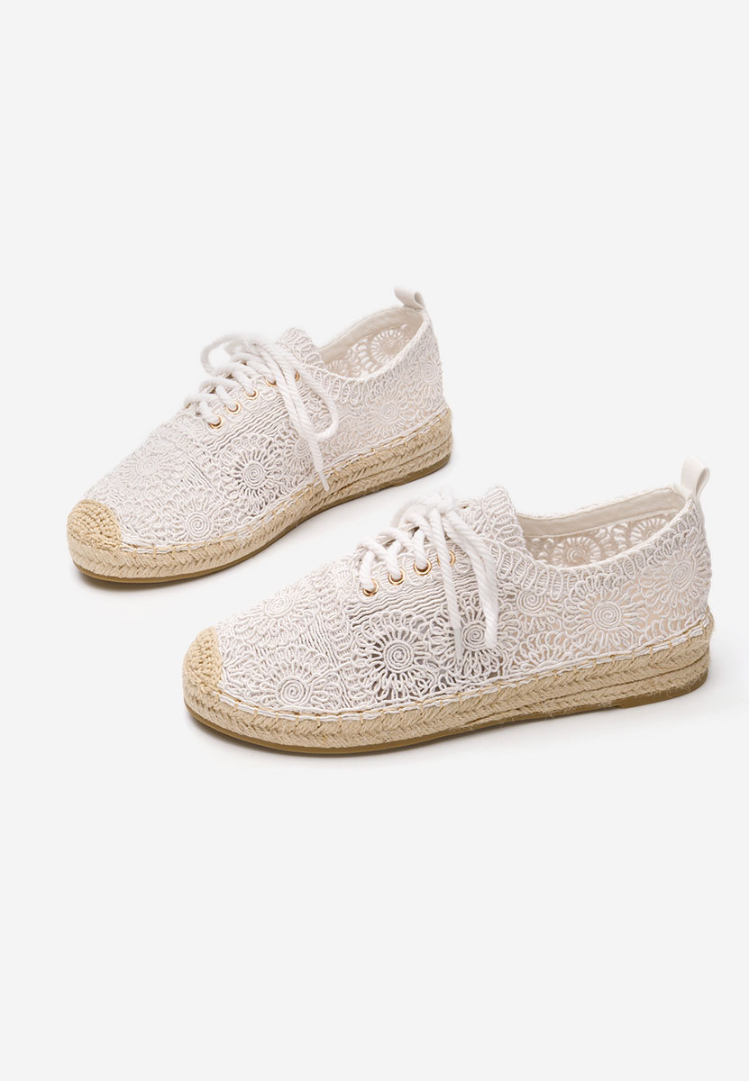Espadrile dama Klarysa albe