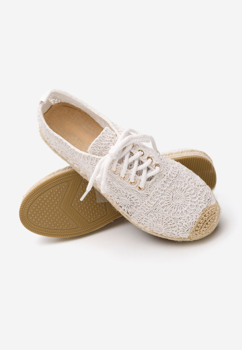 Espadrile dama Klarysa albe