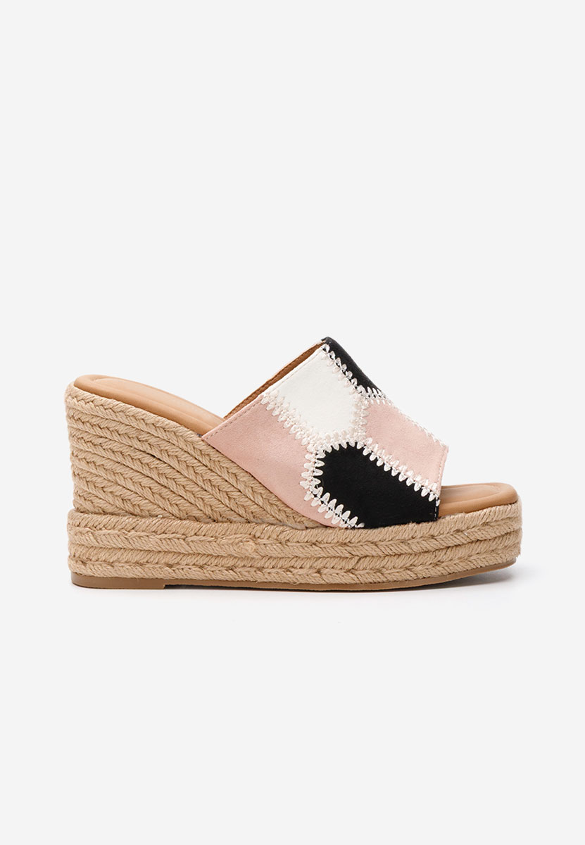 Papuci cu platforma Teilor multicolori