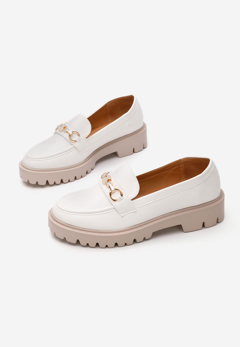 Mocasini dama eleganti Aelle albi